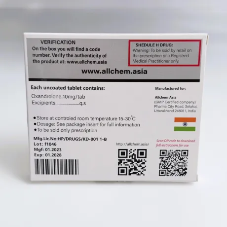 Фото 4 - Оксандролон Алчем (Oxa-10 Allchem) 10мг 50т (блістер)