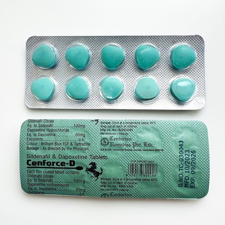 Фото 2 - Cenforce-D sildenafil+dapoxetine (Силденафіл 100мг + Дапоксетин 60мг) 10табл