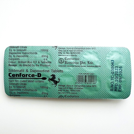 Фото 3 - Cenforce-D sildenafil+dapoxetine (Силденафіл 100мг + Дапоксетин 60мг) 10табл