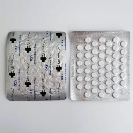 Фото 3 - Оксіметолон Алчем (Oxy-50 Allchem)  50мг 50т (блістер)