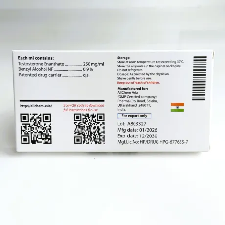 Фото 5 - Тестостерон Энантат Алчем (TEST 250 Allchem) 250мг 1мл